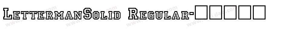 LettermanSolid Regular字体转换